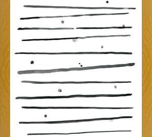 Cuadro Watercolor lines & dots - horizontal