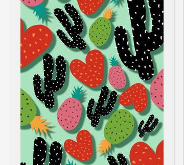 Enmarcado Cactus Love and Pineapples