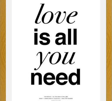 Cuadro The Beatles - Love is all you Need White