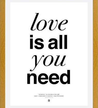 Cuadro The Beatles - Love is all you Need White