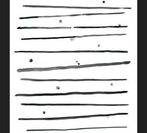 Cuadro Watercolor lines & dots - horizontal