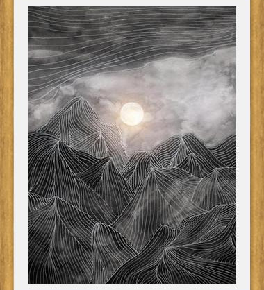 Cuadro Lines in the mountains VIII