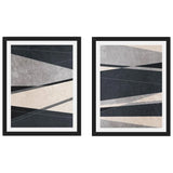 Set de Cuadros Líneas Elegantes negro y blanco I
