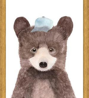 Cuadro Oso pardo con gorra