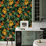 Papel Mural Tropical Orange Garden III