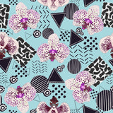 Mantel de Hule Orchid With Geometric Shapes, Leopard Pattern