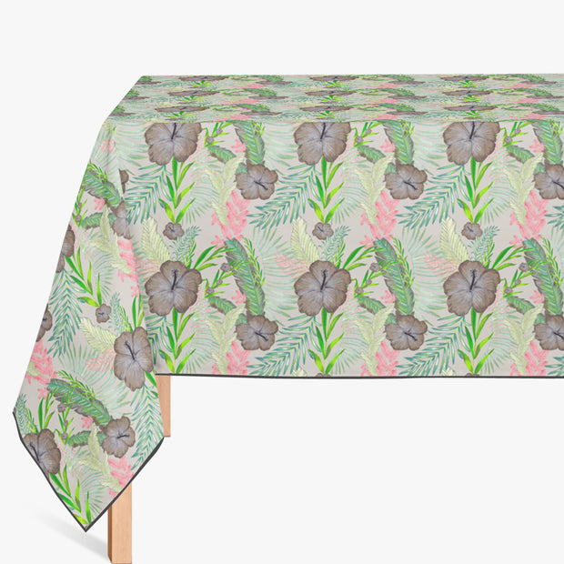 Mantel de Hule WATERCOLOR HAND DRAWN TROPICAL LEAVES