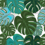 Mantel de Hule TROPICAL COLORFUL MONSTERA LEAVES