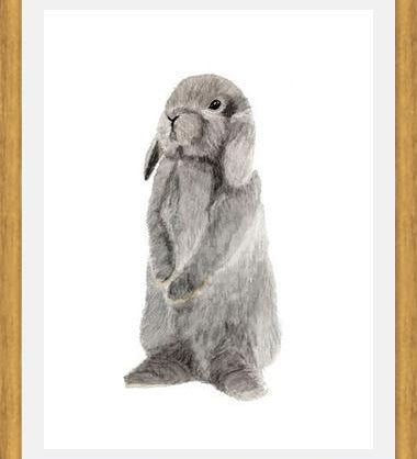 Cuadro conejito gris