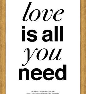 Cuadro The Beatles - Love is all you Need White