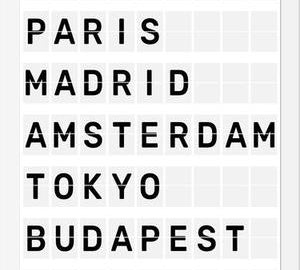 Cuadro Destinos Internacionales - Blanco