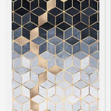Cuadro Soft Blue Gradient Cubes
