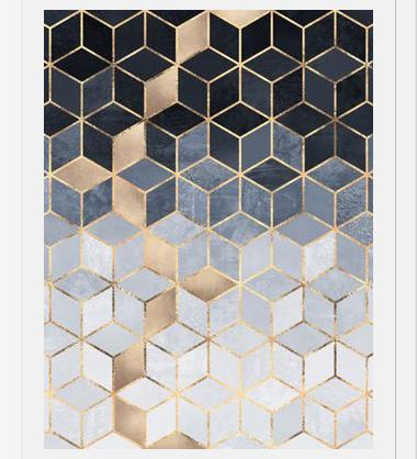 Cuadro Soft Blue Gradient Cubes