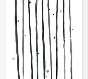 Cuadro Watercolor lines & dots - vertical