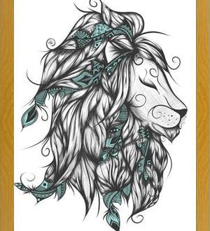 Cuadro Poetic Lion Turquoise