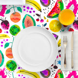Mantel de Hule Tropical Fruits Papaya Pitaya