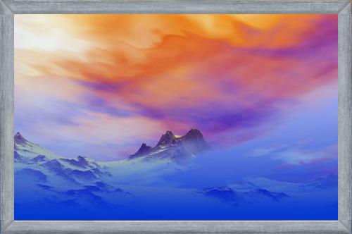 Cuadro Snowy Mountains Sunset 3
