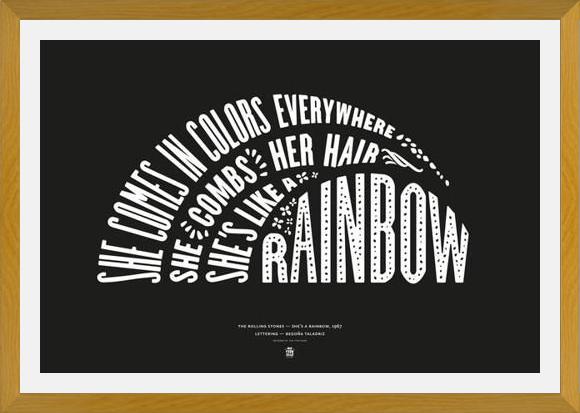 Cuadro She's like a rainbow, The Rolling Stones - Black