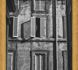 Cuadro Clásicas ventanas en Roma, Italia