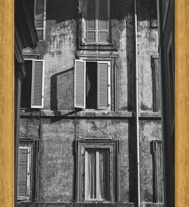 Cuadro Clásicas ventanas en Roma, Italia