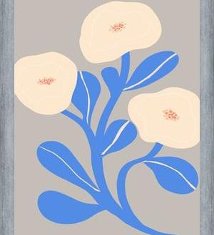 Cuadro Abstract Floral Blue 2