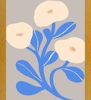 Cuadro Abstract Floral Blue 2