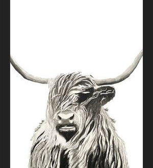 Cuadro Highland cow watercolor