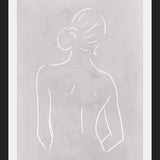 Cuadro Female body sketch - Light gray