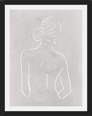 Cuadro Female body sketch - Light gray