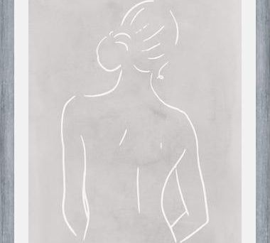 Cuadro Female body sketch - Light gray