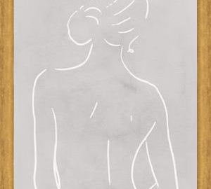 Cuadro Female body sketch - Light gray