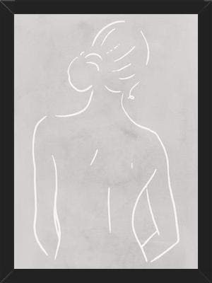 Cuadro Female body sketch - Light gray
