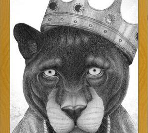 Enmarcado El Rey Pantera bw
