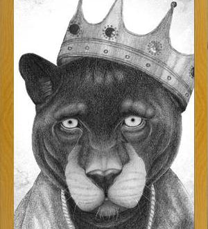 Enmarcado El Rey Pantera bw