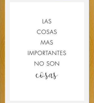 Cuadro Las cosas más importantes no son cosas