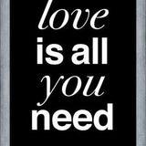Cuadro THE BEATLES - LOVE IS ALL YOU NEED black