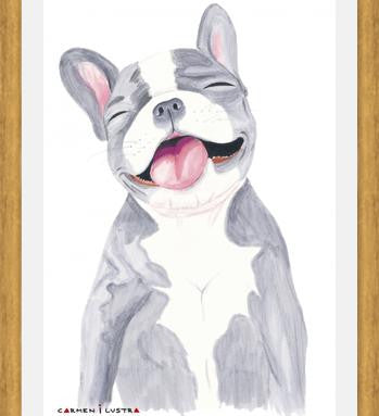 Cuadro Bulldog Frances Gris