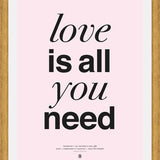 Cuadro THE BEATLES - LOVE IS ALL YOU NEED rose