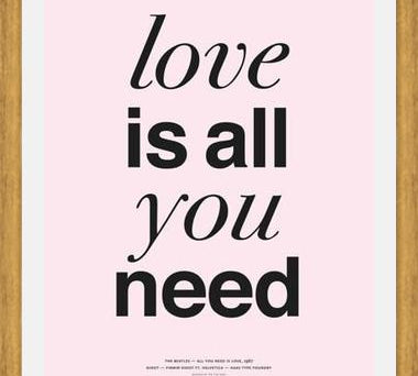 Cuadro THE BEATLES - LOVE IS ALL YOU NEED rose