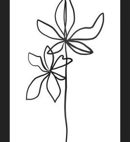 Cuadro Lines Leaves
