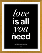 Cuadro THE BEATLES - LOVE IS ALL YOU NEED black