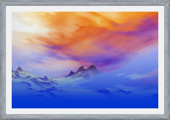 Cuadro Snowy Mountains Sunset 3