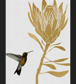 Cuadro Hummingbird and Flower I