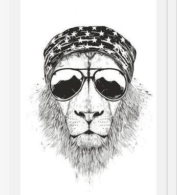 Cuadro Wild lion (bw)
