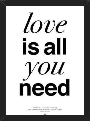 Cuadro The Beatles - Love is all you Need White