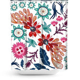 Cortina de Baño Hippy Folk Mystic White Pattern