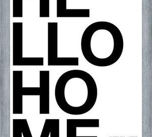 Cuadro Hello Home White