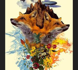 Cuadro Fox and Floral