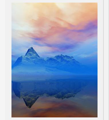 Cuadro Snowy Mountains Sunset 5