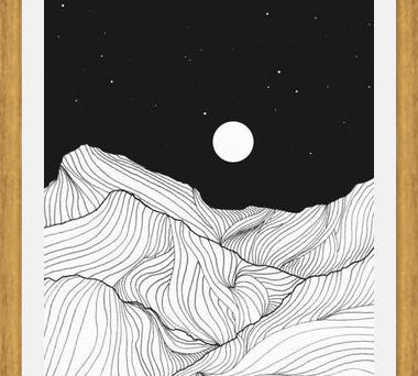 Cuadro Lines in the mountains II